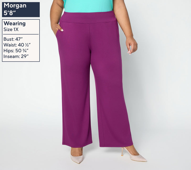 Branids Dress Out Loud Petite Acquitted Knit Wide Leg Pants — View 2