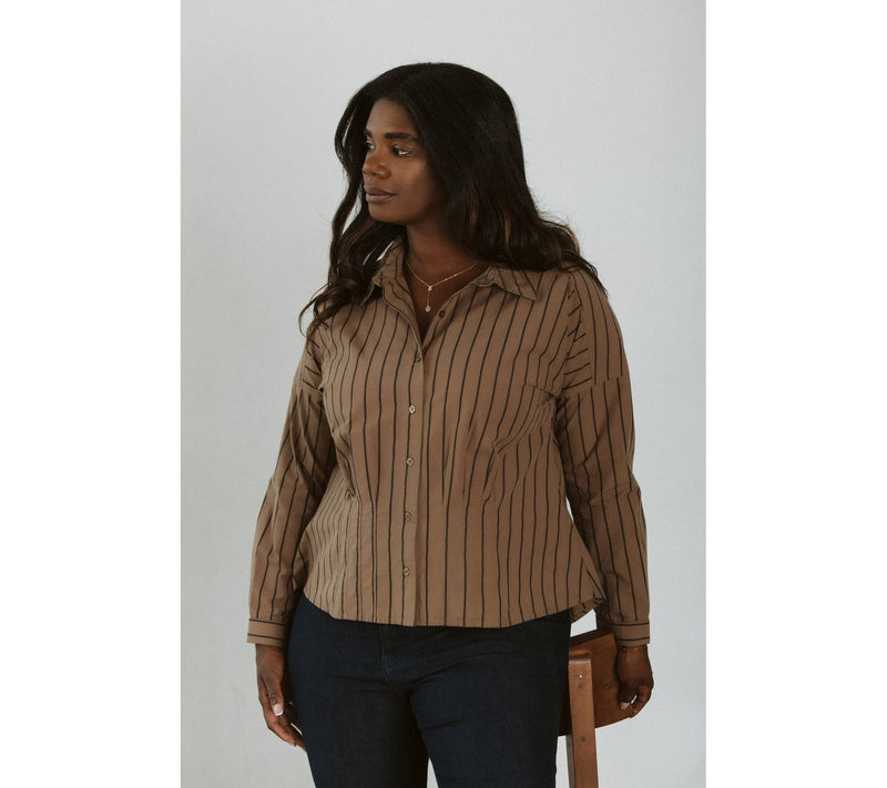 Me by Jennie Garth Bowery 100% Cotton Striped Shirt — View 5