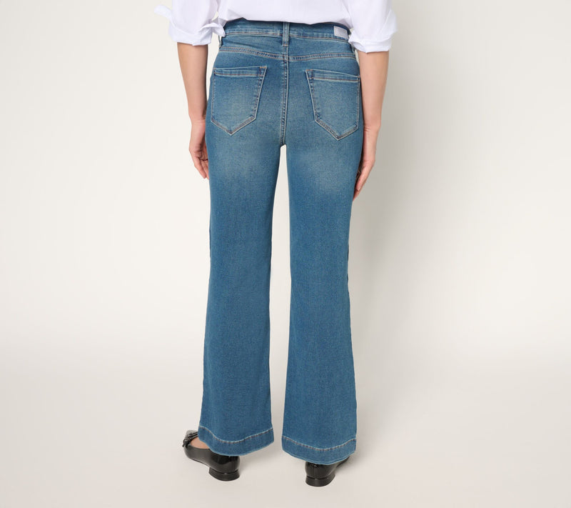 nicole by Nicole Miller Regular Dream Denim Flare Trouser — View 9