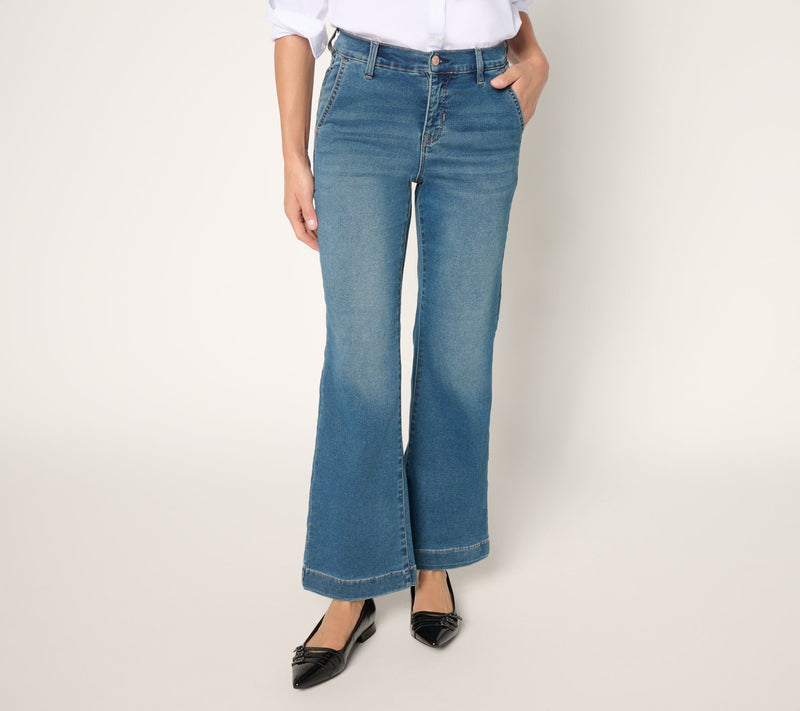 nicole by Nicole Miller Regular Dream Denim Flare Trouser — View 3