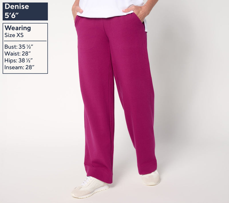 Denim & Co. Active Regular Duo Stretch Full Length Wide Leg Pants — View 4