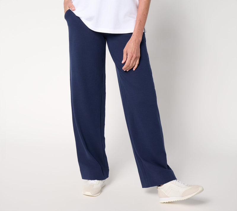 Denim & Co. Active Regular Duo Stretch Full Length Wide Leg Pants — View 12