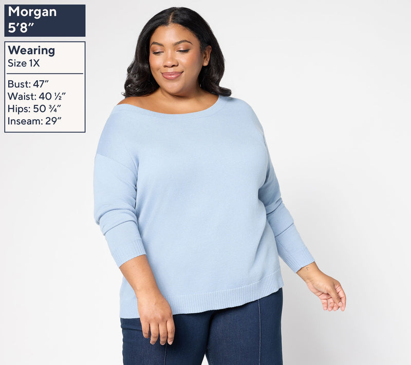 BEAUTIFUL by Lawrence Zarian Off Shoulder Sweater — View 2