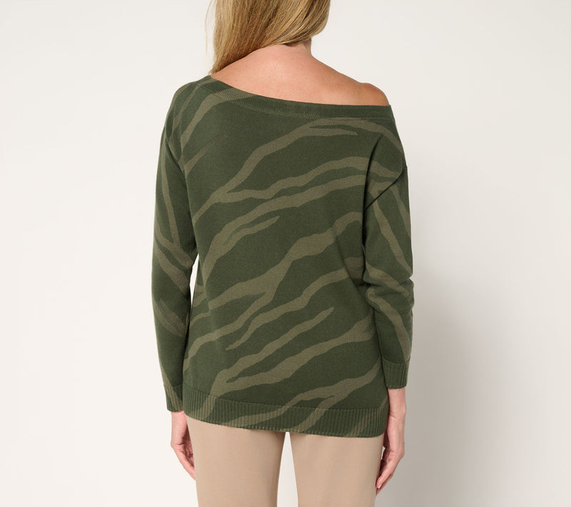 BEAUTIFUL by Lawrence Zarian Off Shoulder Sweater — View 4