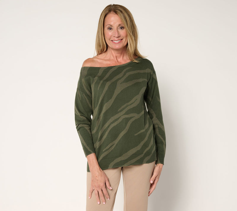 BEAUTIFUL by Lawrence Zarian Off Shoulder Sweater — View 16