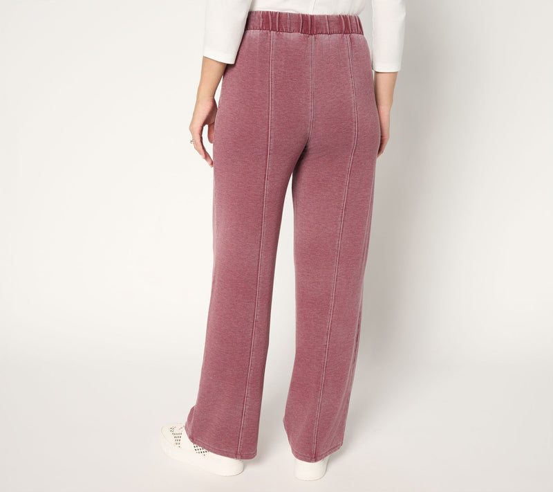 LOGO by Lori Goldstein Regular Full Length Pull On Knit Pants — View 6