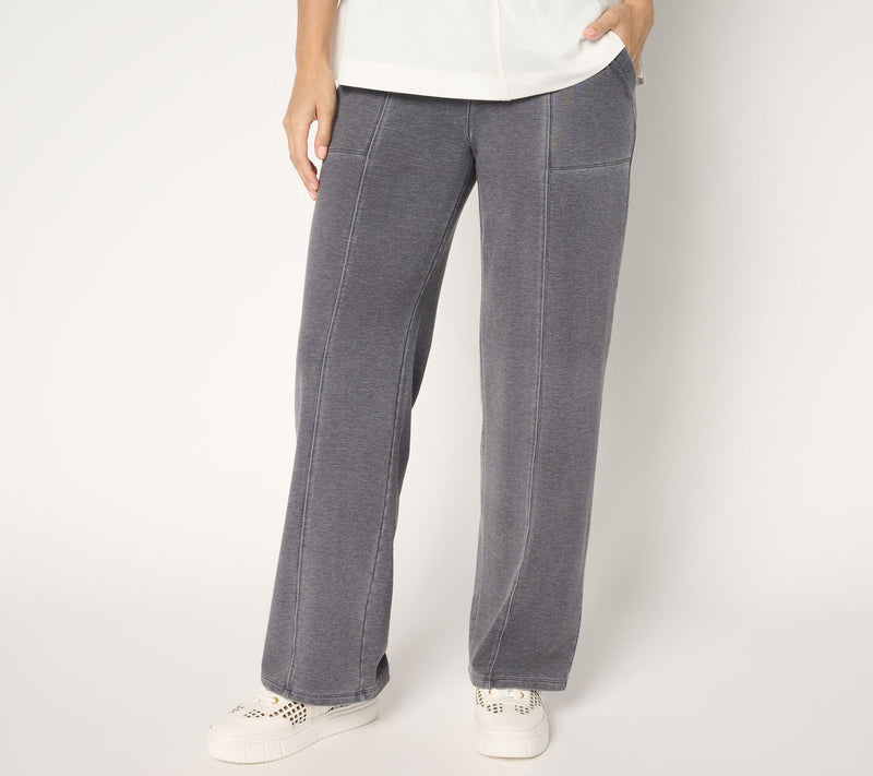 LOGO by Lori Goldstein Regular Full Length Pull On Knit Pants — View 12
