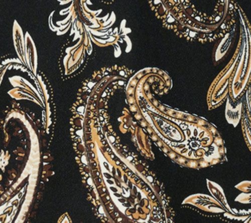Denim & Co. Printed Heavenly Jersey Split V-Neck 3/4 Sleeve Top — View 7