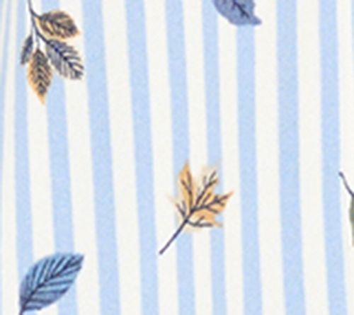Denim & Co. Heavenly Jersey Button Front Fall Leaf Print Striped Top — View 8