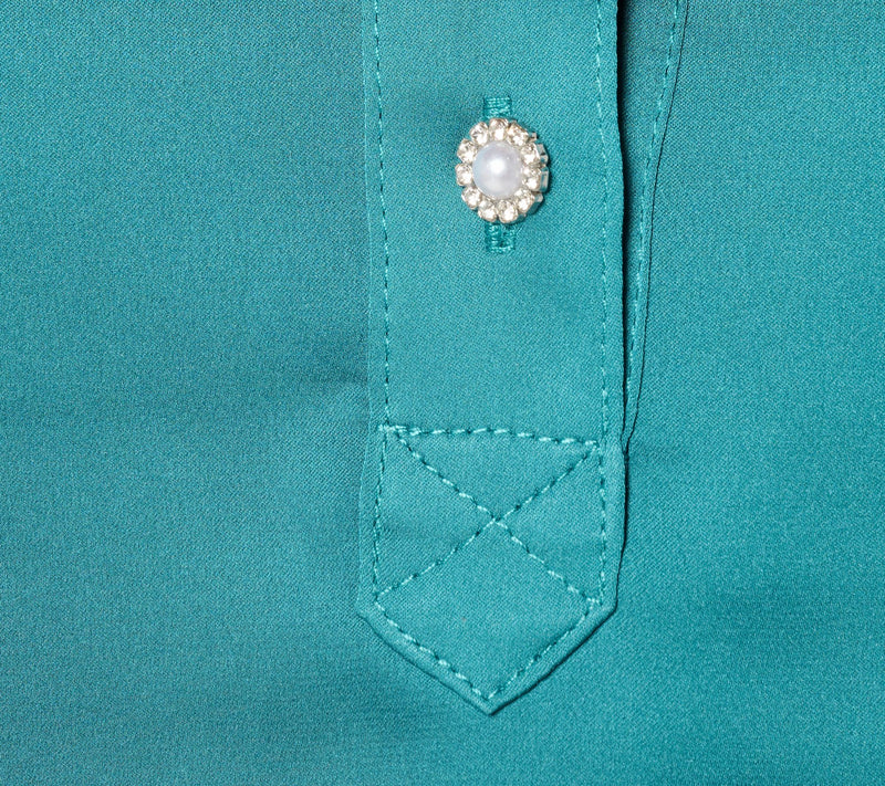 Denim & Co. Satin Long Sleeve Popover Blouse — View 6