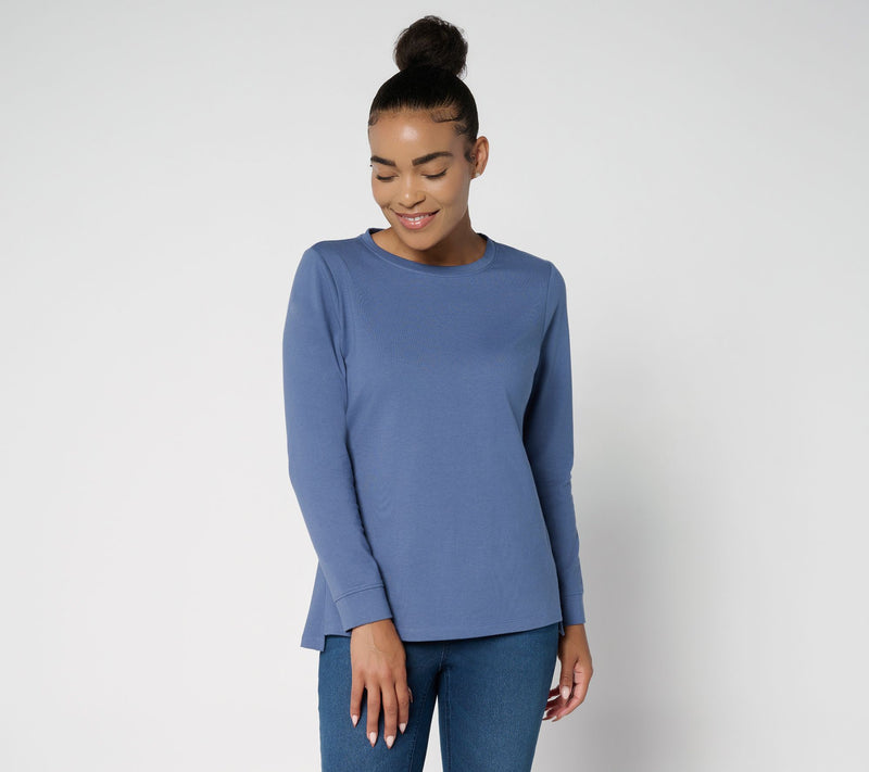Denim & Co. Essentials Perfect Jersey Crew Neck Top — View 14