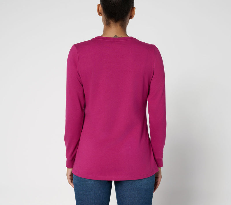 Denim & Co. Essentials Perfect Jersey Crew Neck Top — View 4