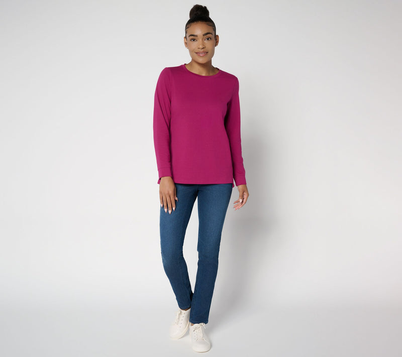 Denim & Co. Essentials Perfect Jersey Crew Neck Top — View 5
