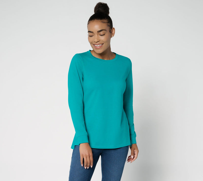 Denim & Co. Essentials Perfect Jersey Crew Neck Top — View 16