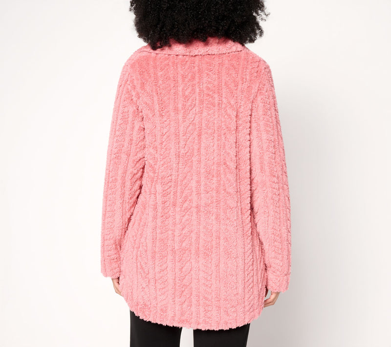 Cuddl Duds Sculpted Sherpa Shacket — View 13