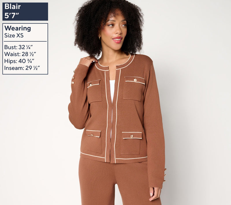 nicole by Nicole Miller Sweater Knit Jacket — View 6