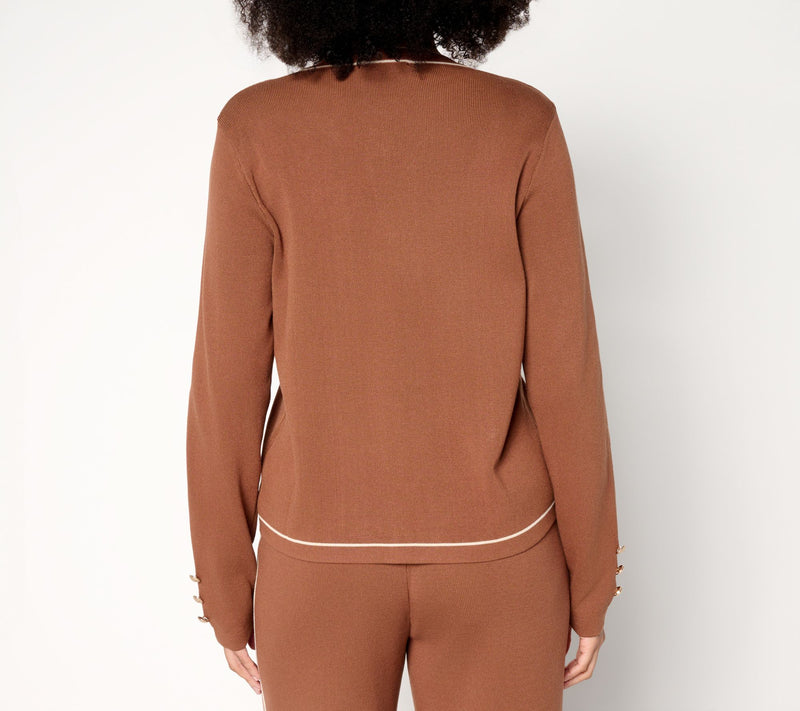 nicole by Nicole Miller Sweater Knit Jacket — View 7