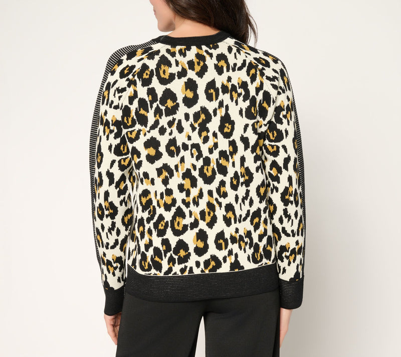 nicole by Nicole Miller Printed Jacquard Sweater — View 7