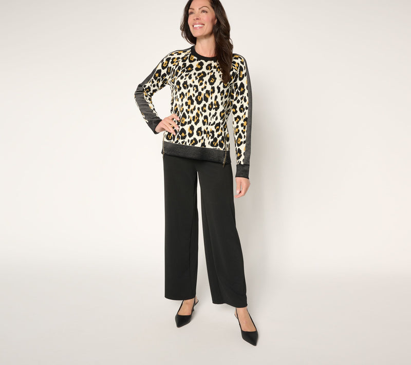 nicole by Nicole Miller Printed Jacquard Sweater — View 8