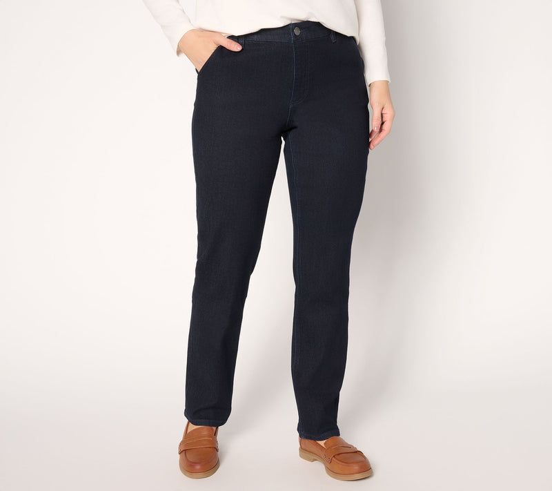 Susan Graver Regular Warm Touch Straight Leg Jean — View 3