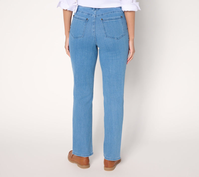 Susan Graver Regular Warm Touch Straight Leg Jean — View 5