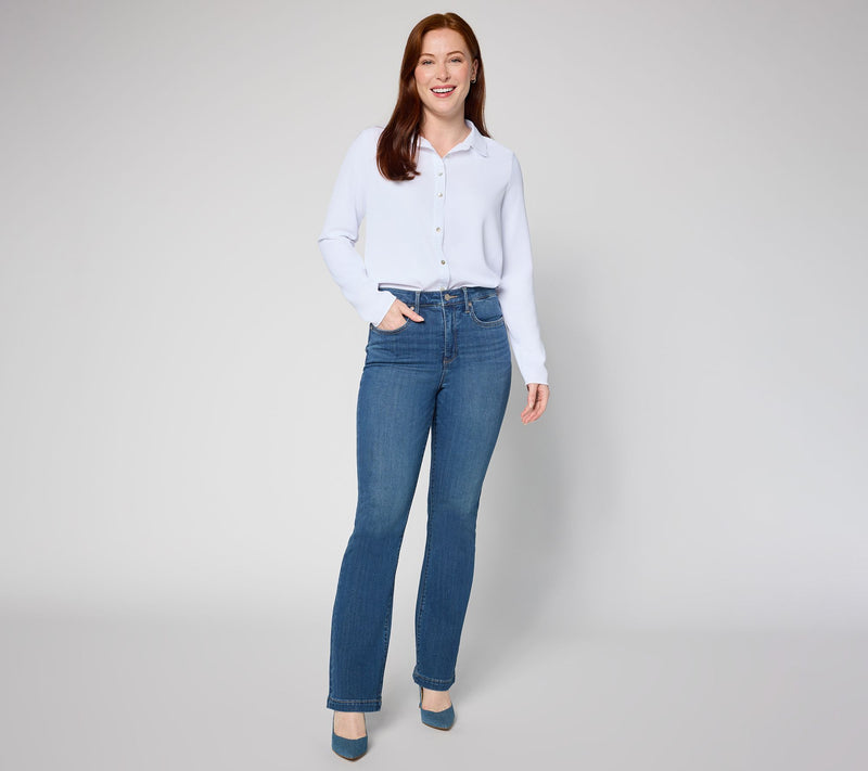 NYDJ Regular Sure Stretch High-Rise Barbara Bootcut Jeans - Regular — View 5