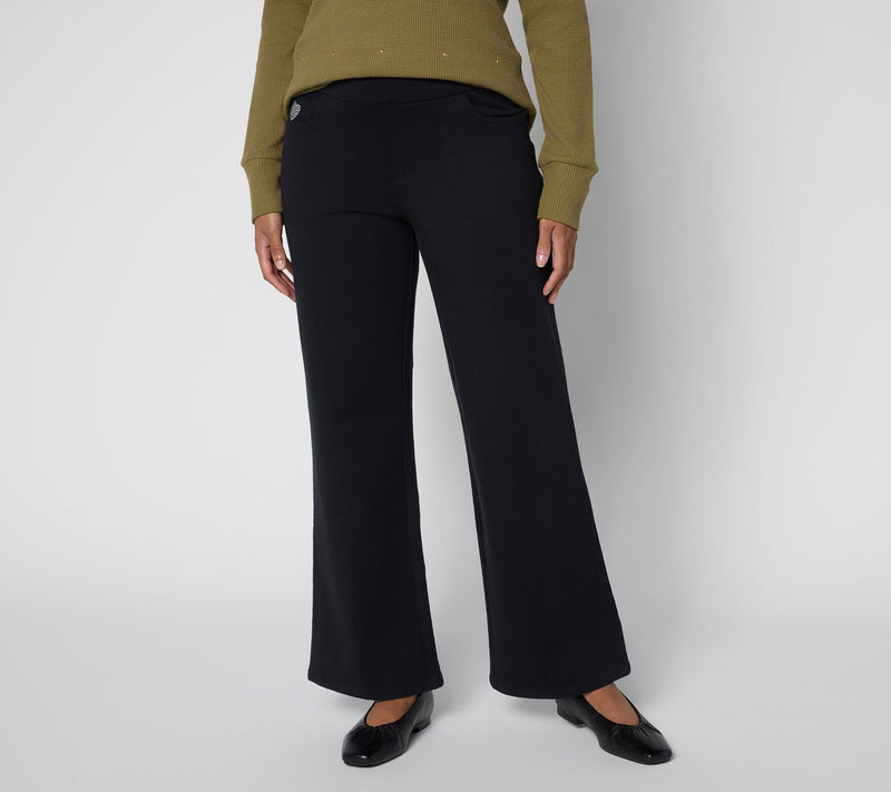 Quacker Factory DreamJeannes Regular Wide Leg Full Length Pants — Main view