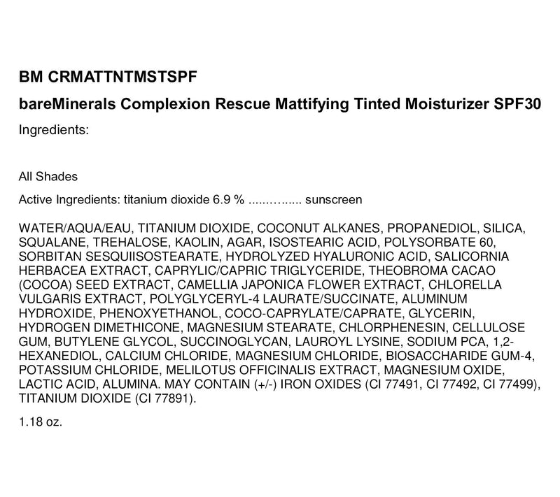 bareMinerals Complexion Rescue Mattifying Tinted Moisturizer — View 43