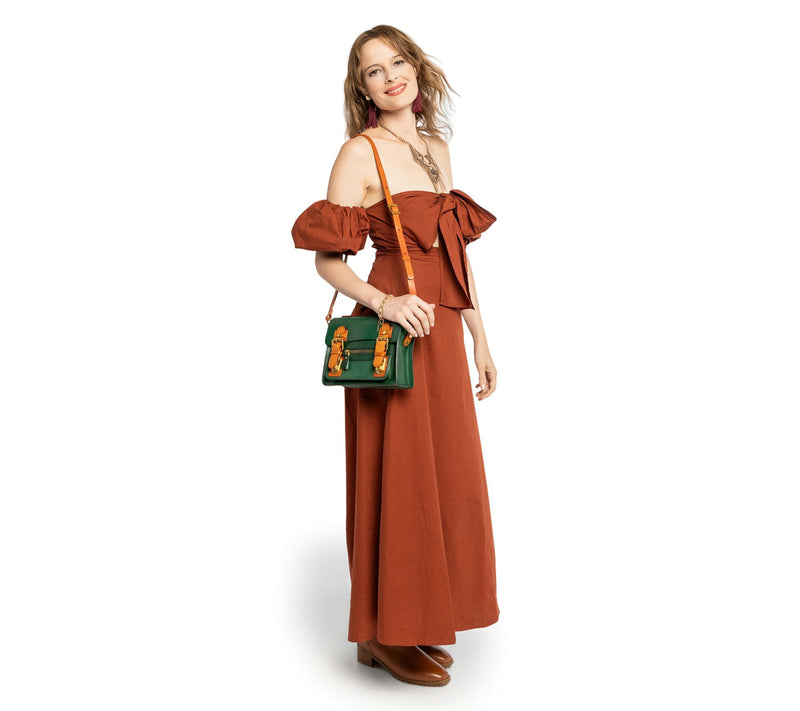 Old Trend Aster Mini Leather Satchel with Crossbody Strap — View 4