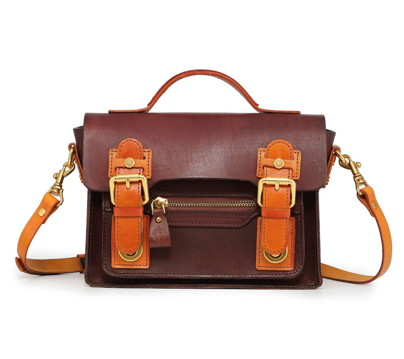 Old Trend Aster Mini Leather Satchel with Crossbody Strap — View 20