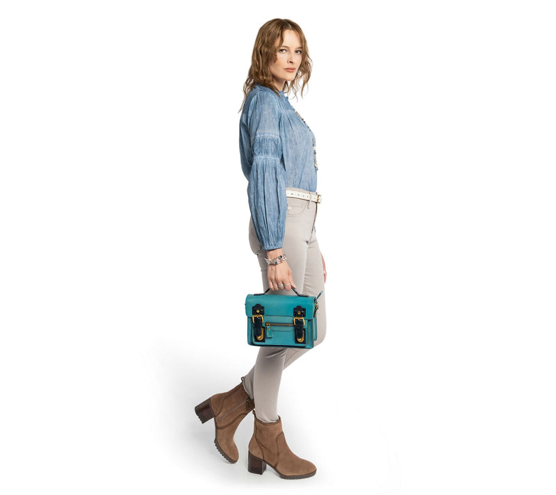 Old Trend Aster Mini Leather Satchel with Crossbody Strap — View 6