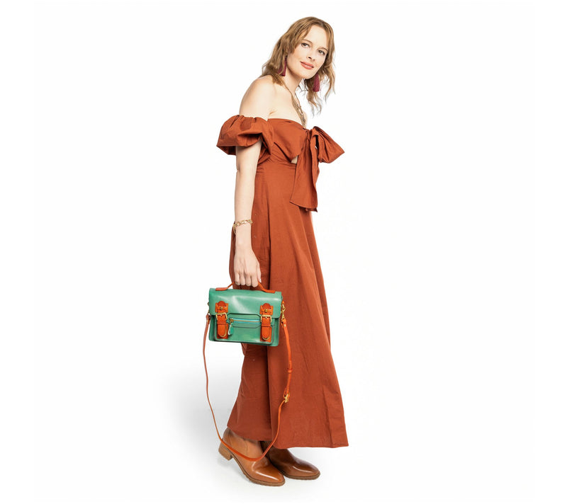 Old Trend Aster Mini Leather Satchel with Crossbody Strap — View 7