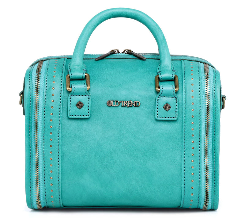 Old Trend Leather Mini Trunk Satchel with Crossbody Strap — View 6
