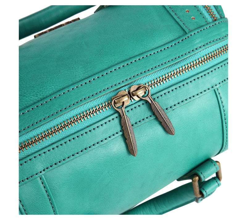 Old Trend Leather Mini Trunk Satchel with Crossbody Strap — View 7