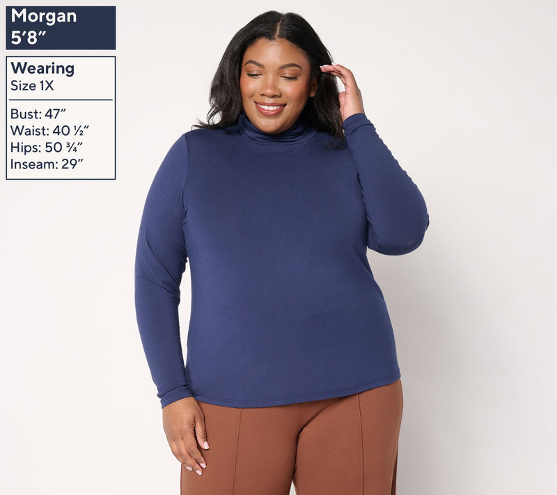 Joan Rivers Wardrobe Builders ButterSoft Turtleneck Top — View 5