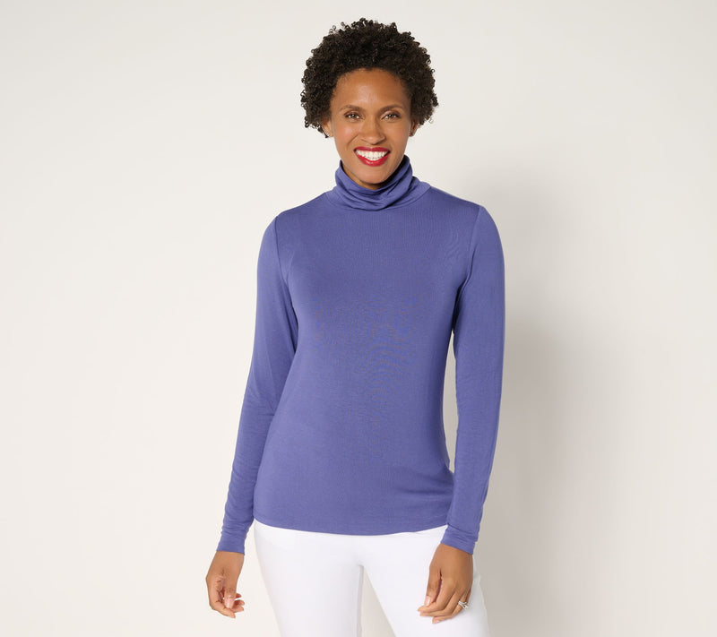 Joan Rivers Wardrobe Builders ButterSoft Turtleneck Top — View 18