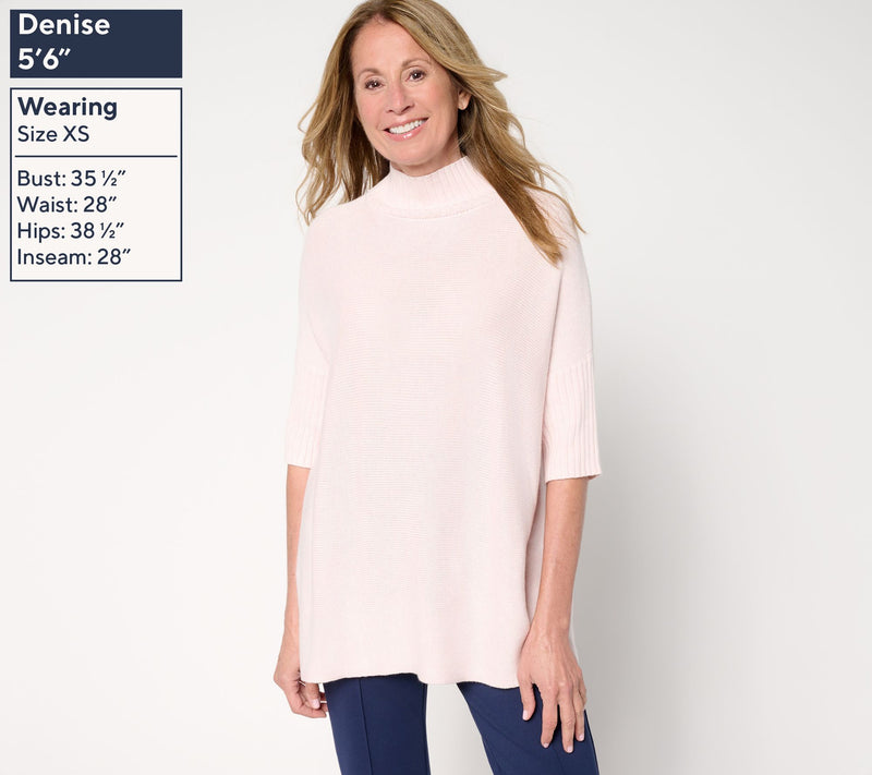 Joan Rivers Dolman Sleeve Turtleneck Sweater — View 3