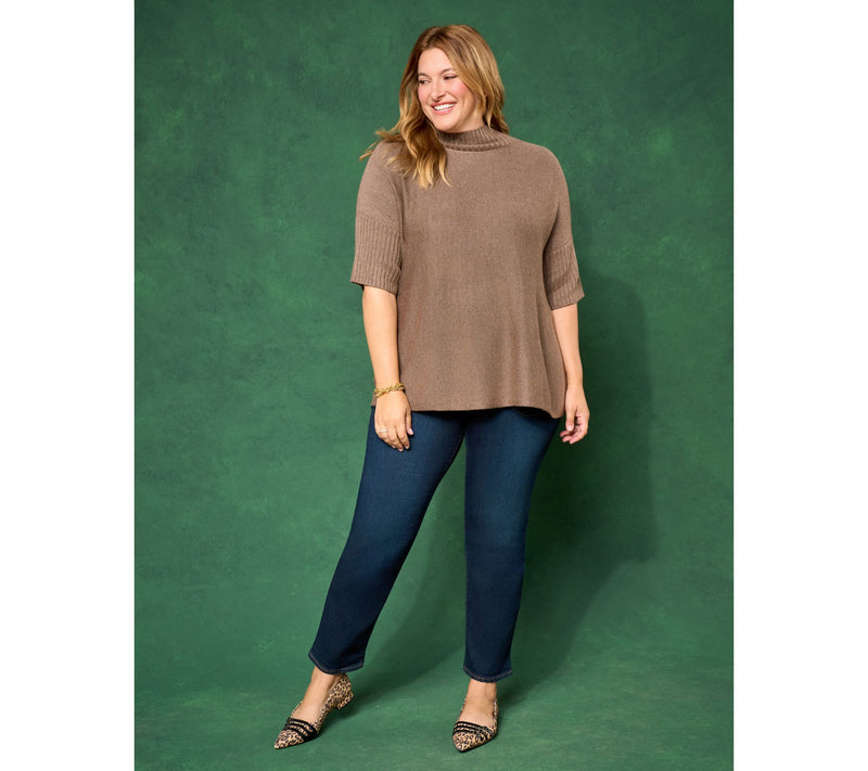 Joan Rivers Dolman Sleeve Turtleneck Sweater — View 7