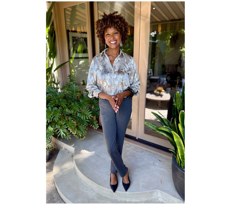 BEAUTIFUL by Lawrence Zarian Regular Silky Ponte Tailored Pant — View 18