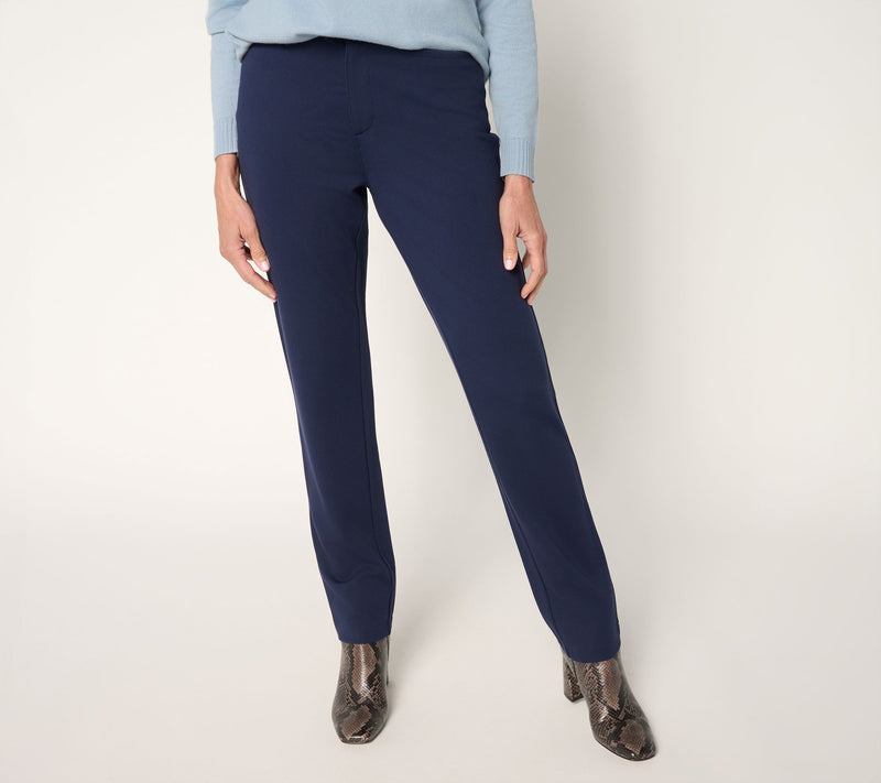 BEAUTIFUL by Lawrence Zarian Petite Silky Ponte Tailored Pant — View 11