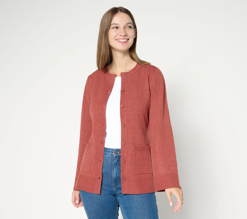 BEAUTIFUL by Lawrence Zarian Button Front Long Sleeve Cardigan — View 5