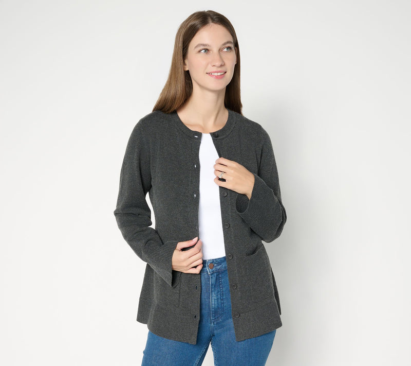 BEAUTIFUL by Lawrence Zarian Button Front Long Sleeve Cardigan — View 3