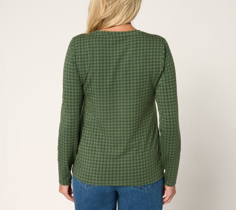 BEAUTIFUL by Lawrence Zarian Classic Knit Crew Neck Long Sleeve Top — View 12