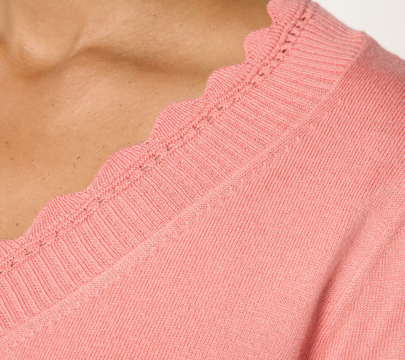 BEAUTIFUL by Lawrence Zarian V- Neck Pullover Sweater — View 10