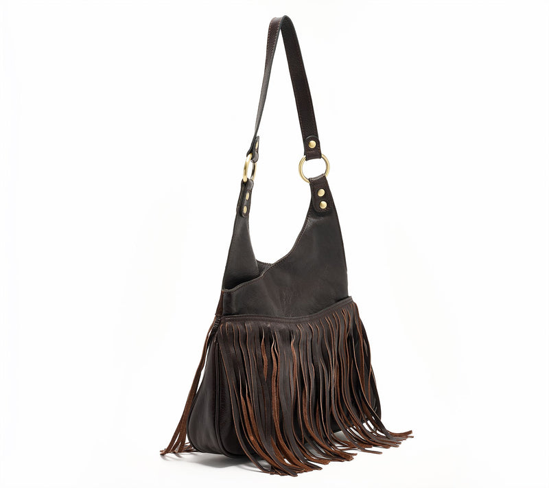 Patricia Nash Cavalino Pienza Leather Fringe Shoulder Bag — View 2