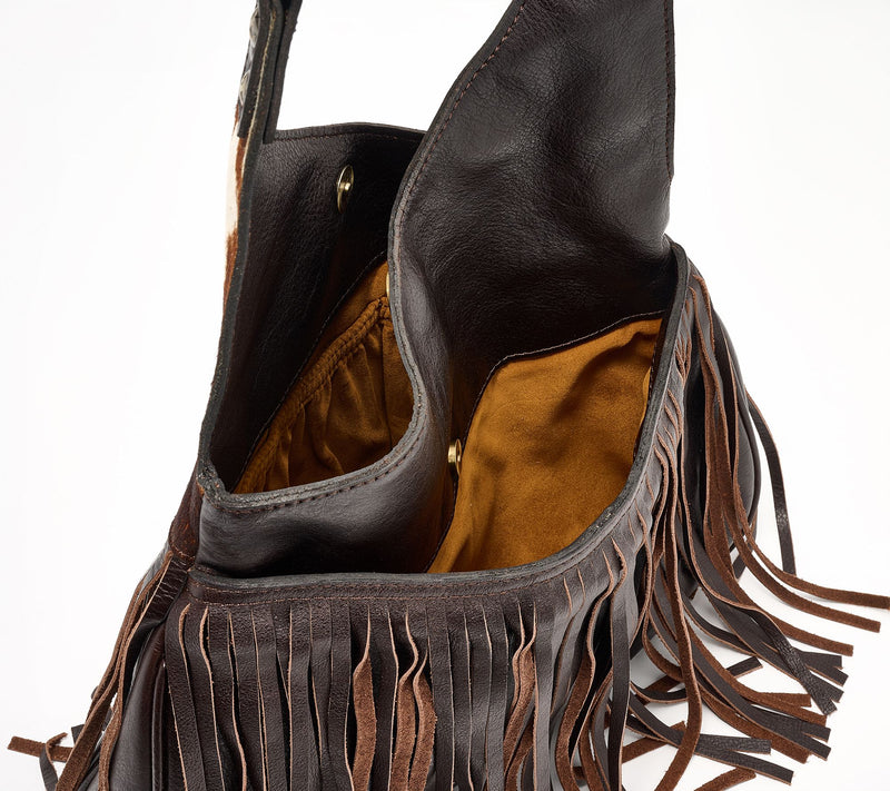 Patricia Nash Cavalino Pienza Leather Fringe Shoulder Bag — View 3