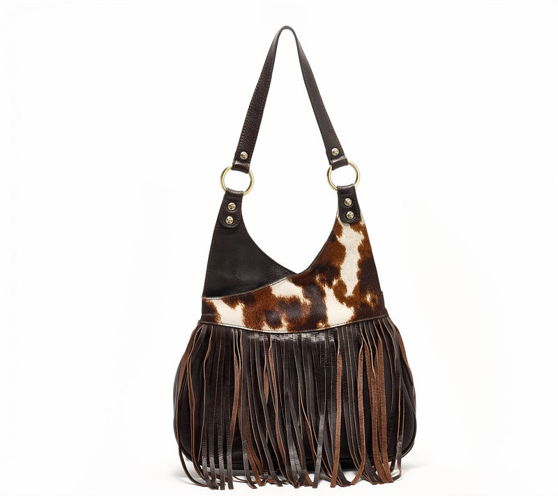 Patricia Nash Cavalino Pienza Leather Fringe Shoulder Bag — View 9