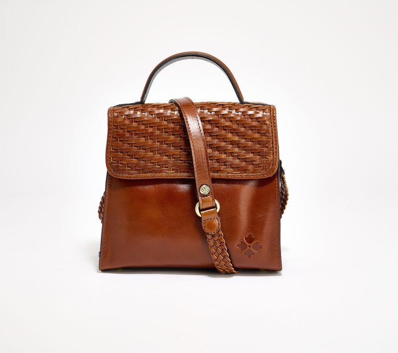 Patricia Nash Elva Woven Leather Top Handle Satchel — View 16