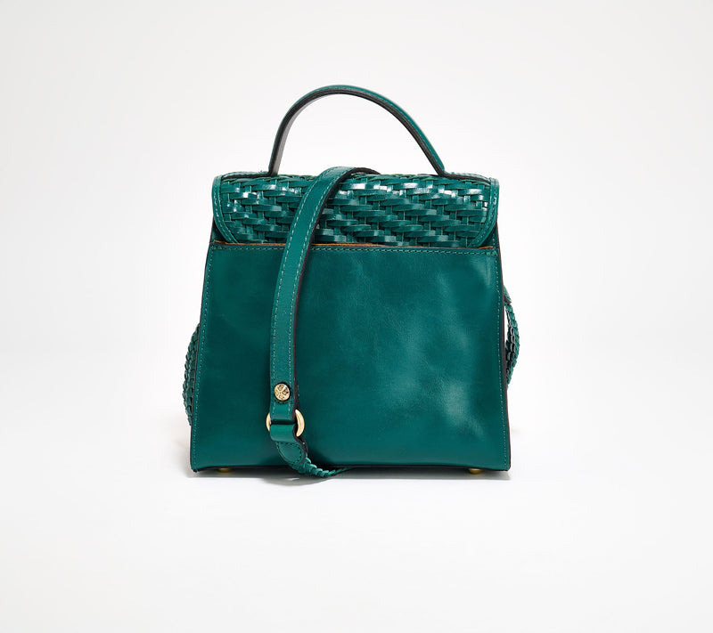 Patricia Nash Elva Woven Leather Top Handle Satchel — View 7