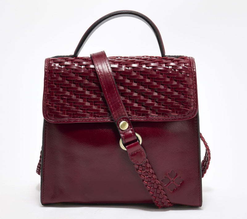 Patricia Nash Elva Woven Leather Top Handle Satchel — View 4